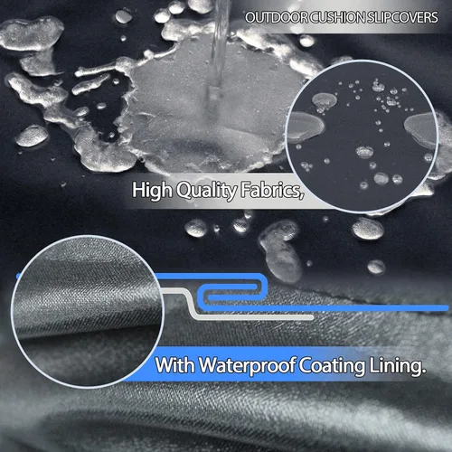 Vista 4 de 14 fundas de cojín para exteriores con funda impermeable para muebles, fundas de cojín de patio con cremallera, fundas de sofá para sofá modular