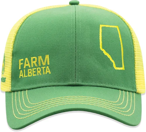 Vista 32 de John Deere Gorra de béisbol con logotipo y malla trasera con contraste, para hombre