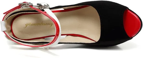 Vista 2 de Getmorebeauty - Sandalias de vestir al tobillo de tacón alto para mujer
