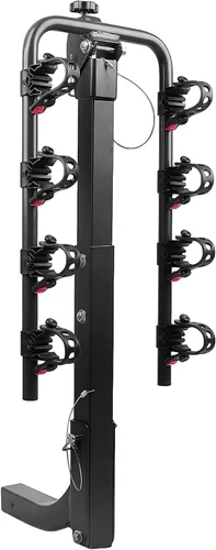 Vista 2 de Generic Portabicicletas plegable para 4 bicicletas, soporte de enganche para coches, camiones, SUV, minivans
