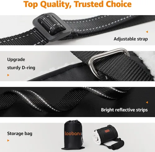 Vista 6 de LOOBANI - Arnés portátil para perros pequeños, soporte para patas traseras débiles Walking & Stair Assistance, Senior Dog Mobility, Padded
