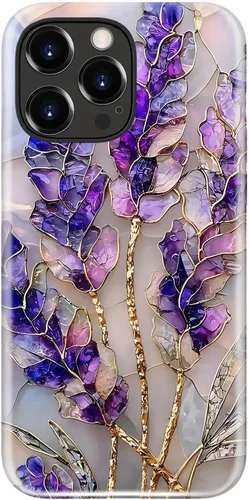 Vista 9 de LUMARKE Funda para iPhone 14/iPhone 13, lindo Y2K floral, carga inalámbrica Mosaico Tortuga Shell