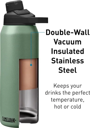 Vista 3 de CamelBak Botella de agua de acero inoxidable aislada al vacío Chute Mag Musgo