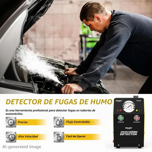 Vista 3 de Máquina de Humo Solary para Coche - Probador de Humo Automotriz EVAP DC 12V para Fugas de Vacío