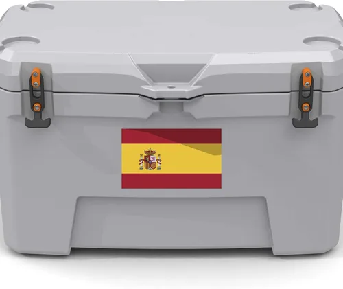 Vista 5 de Paquete de 2 calcomanías de bandera de España 5 x 3 pulgadas Vinilo de alta calidad PD538