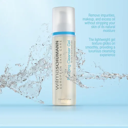 Vista 3 de WILMA SCHUMANN Gel limpiador facial purificador, lavado facial diario, limpiador facial para el acné, 7 onzas