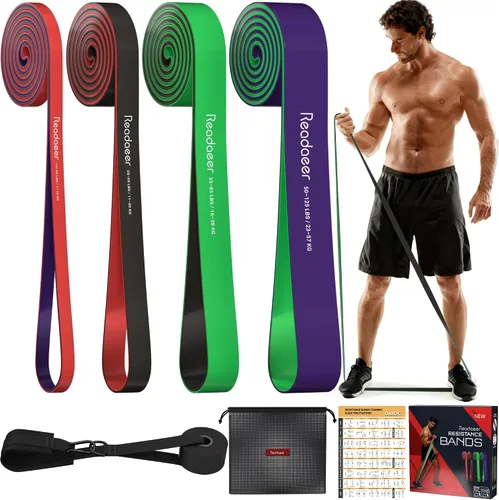 Vista 9 de Pull Up Assitance Bands, 5-Level Resistance Bands for Working Out, Pull Up Bands Set for Men & Women, Exercise Bands for Full-Body Training(5-125LBS)