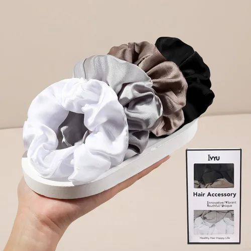 Vista 12 de Lazos pequeños para el cabello para mujer, para cabello grueso o fino, sin arrugas, soporte para cola de caballo sin dañar tu cabello 10 suave