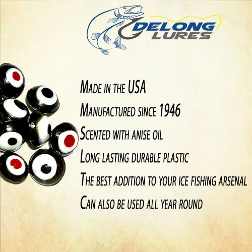 Vista 8 de DELONG LURES - Señuelos de plástico suave para insectos y insectos para pesca de panfish, Bluegill y hielo