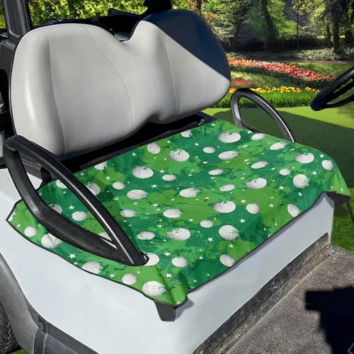 Vista 7 de Fundas de asiento de carrito de golf, lavables para carrito de golf, manta de toalla para carrito de golf, club, coche, fácil de instalar, funda