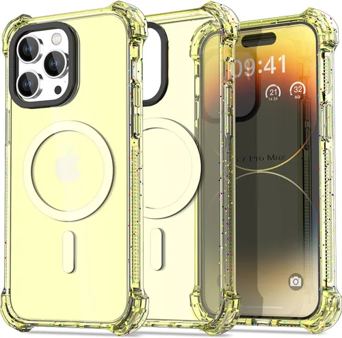 Vista 46 de AICase Funda Rebote Rosa Neón Brillante Compatible con iPhone 15, Transparente a Prueba de Impactos Resistente a Golpes Linda Femenina Adolescente