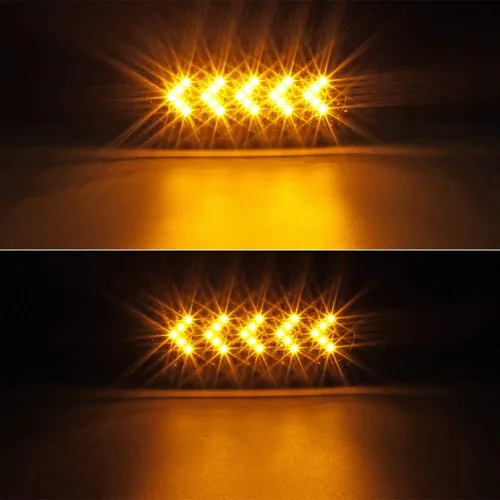 Vista 4 de Partsam 2 luces de señal de giro ovaladas de 6 pulgadas, para camión, remolque, color ámbar, 25 LED, montaje en superficie, lente ahumada