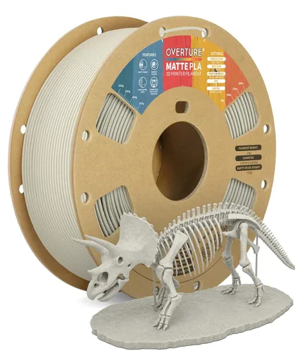 Vista 22 de OVERTURE - Filamento de fibra de carbono PLA para impresora 3D de 1.75 mm, carrete de cartón PLA de 2.2 libras, precisión dimensional +/- 0.02 mm