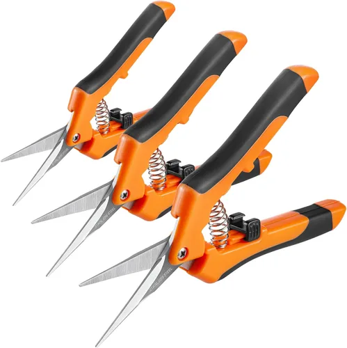 Vista 13 de GROWNEER 1 paquete de tijeras de podar de 6.5 pulgadas, tijeras de podar de mano para jardinería, tijeras de jardinería con cuchillas rectas