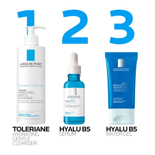 Vista 2 de La Roche-Posay Hyalu B5 - Crema hidratante facial de gel de agua, crema facial hidratante con ácido hialurónico, ligera y no comedogénica, minimiza