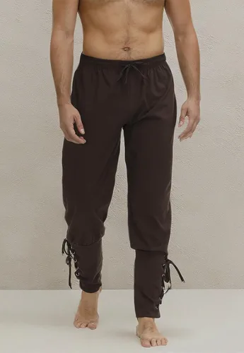 Vista 5 de Zhitunemi Pantalones de pirata vikingo para hombre disfraz renacentista para hombre, pantalones medievales - disfraces pirata de Halloween y feria