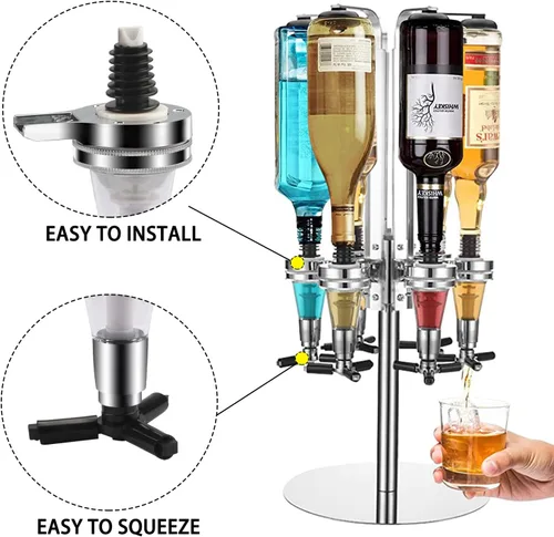 Vista 4 de Dispensador de boquilla de repuesto apto para estantes de vino, dispensador de alcohol, licor, cóctel, 1 onza (1.0 fl oz)