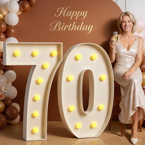 Vista 37 de Kit de tablero de espuma precortada de espuma precortada para 7º y 70º cumpleaños con números 7 grandes de 3 pies Número 7