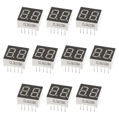 Vista 13 de Othmro 5pcs ánodo común pantalla LED tubo digital 3 bits 7 segmento negro 11pin con una buena salida de luz uniforme