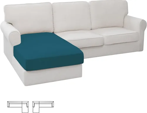 Vista 82 de Easy-Going - Funda de cojín elástica individual para sofá biplaza, sillón, funda de cojín protectora, suave, flexible con parte inferior elástica