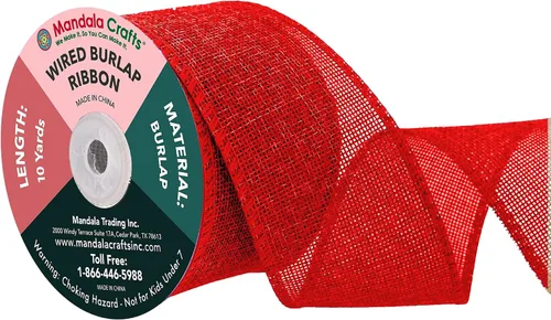 Vista 107 de Mandala Crafts Cinta de arpillera negra de 1.5 pulgadas de ancho para manualidades, rollo de 20 yardas de cinta rústica de arpillera para coronas