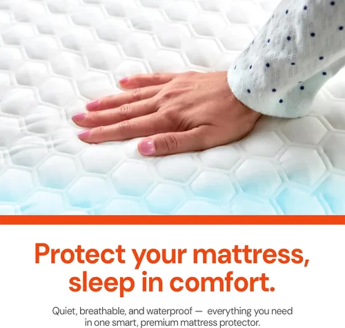 Vista 6 de Dormeo Premium Twin - Protector de colchón impermeable - Enfriamiento Stain & Spill Protection With Moisture-Wicking, Breathable Fabric, Quiet
