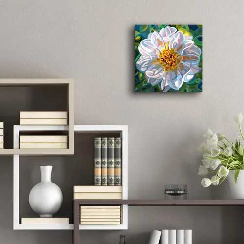 Vista 7 de Epic Art 'Solitaire' de Mandy Budan, arte de pared de cristal acrílico, 12 x 12 pulgadas