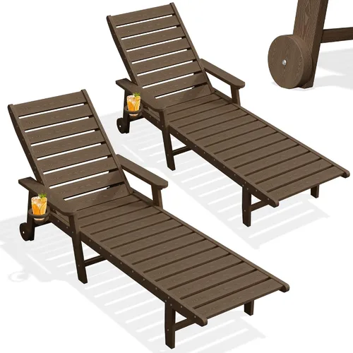 Vista 13 de PLUUV Tumbona de piscina al aire libre con soporte para tazas, azul Aruba Azul (Aruba Blue)