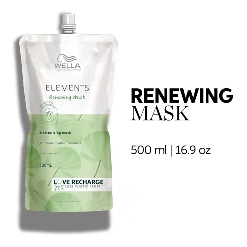 Vista 2 de Wella Professionals Elements - Mascarilla hidratante sin silicona para todo tipo de cuero cabelludo normal a graso Fl oz