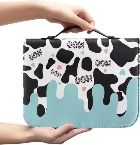 Vista 2 de Flashideas Funda de transporte ligera de la Biblia de la PU para las mujeres, cubierta de la Biblia de moda con asa para el estudio