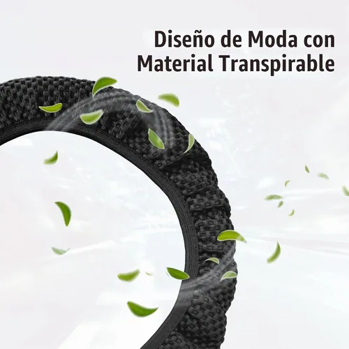 Vista 5 de X AUTOHAUX Funda universal elástica extensible para volante, antideslizante, transpirable, microfibra de seda de hielo, protector de volante