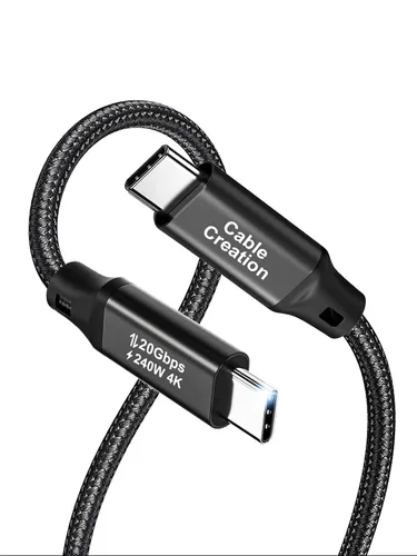 Vista 10 de CableCreation Cable USB C de 10 pies de carga rápida, cable USB C a C 4K