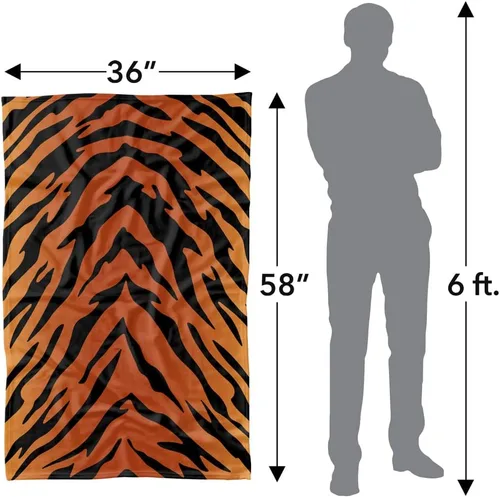 Vista 4 de LOGOVISION Manta de forro polar con estampado de tigre 36" x 58