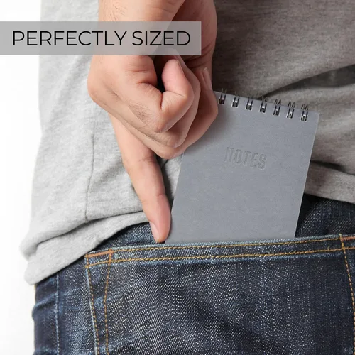 Vista 8 de ZICOTO Cuadernos de bolsillo estéticos, juego de 8 - Pequeños cuadernos en espiral de 3x5 con páginas rayadas para mujeres u hombres - Los pequeños