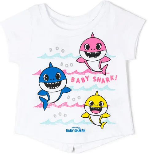 Vista 2 de Pinkfong Conjunto de camiseta y pantalones cortos para niñas de Baby Shark
