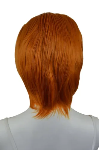 Vista 3 de EpicCosplay® Atlas Otoño Naranja Multiparte Peluca Corta (30AO)