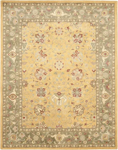 Vista 15 de SAFAVIEH Colección Antigüedades - Alfombra de 6' redonda, marrón y verde, hecha a mano, diseño oriental tradicional de lana, ideal para áreas