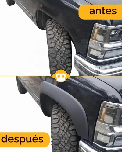 Vista 3 de Defensas moldeadas para guardafangos de Chevrolet, tipo equipo original de fábrica. Set de 4.