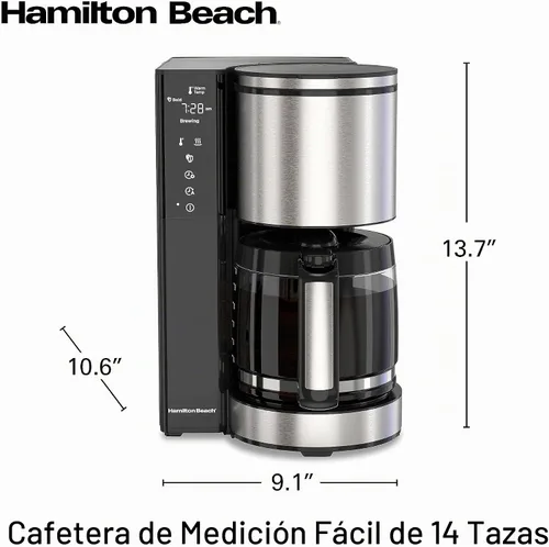 Vista 8 de Hamilton Beach - Cafetera de goteo programable de 14 tazas
