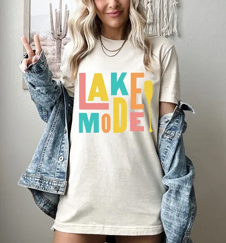 Vista 5 de Lake Mode Shirt, Summer Shirt For Women,Lake Vibes Shirt,Lake Camping Group Shirts,Summer Gifts,Nature Lover,Lake Trip Shirt for Family