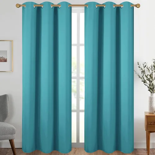 Vista 120 de Diraysid Cortinas opacas beige con ojales para dormitorio, con aislamiento térmico, cortinas de oscurecimiento de habitación, 38 x 54 pulgadas, 2