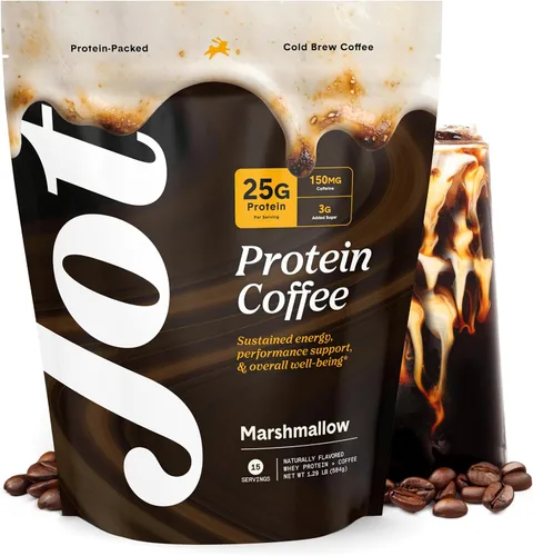 Vista 9 de NUEVO Jot - Café en polvo de colágeno con impulso y beneficios, 0.71 oz de péptidos de colágeno hidrolizados y 170 mg de cafeína, café en polvo