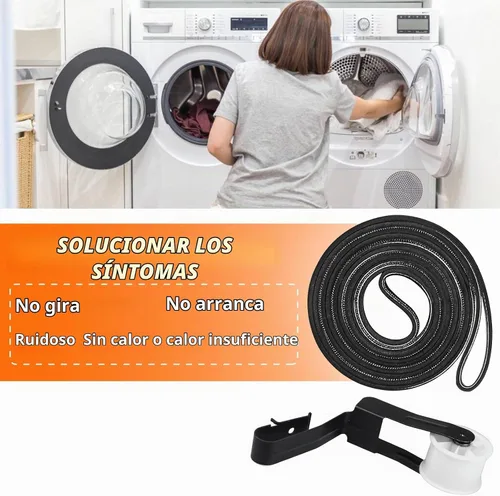 Vista 4 de 341241 691366 Kit de correa y polea de tambor para secadora compatible con Whirlpool, Kenmore - Reemplaza a AP2946843, W10131364