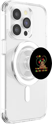 Vista 3 de I Am Black History Shirt for Kids Girls Black History Month PopSockets MagSafe PopGrip for iPhone