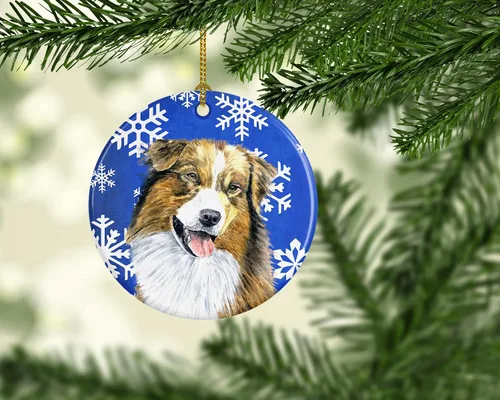 Vista 293 de Caroline's Treasures Cavalier Spaniel - Adorno de cerámica para colgar en el árbol de Navidad, para el hogar, Navidad, fiestas, regalo, 3 pulgadas
