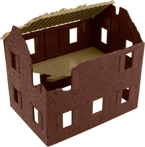 Vista 5 de BMC WW2 Granja francesa bombardeada - Accesorio de conjunto de soldados de plástico para juguetes en miniatura