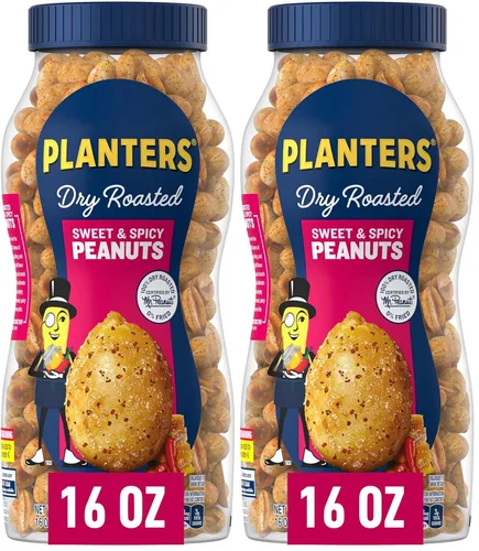 Vista 14 de PLANTERS Cacahuetes tostados secos, proteína a base de plantas, ligeramente salado, aperitivo de maní, tarro de 16 onzas