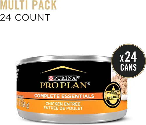 Vista 3 de Purina Pro Plan Complete Essentials Comida para Gatos Alta en Proteínas en Salsa, Comida Húmeda para Gatos Plato Principal de Pollo