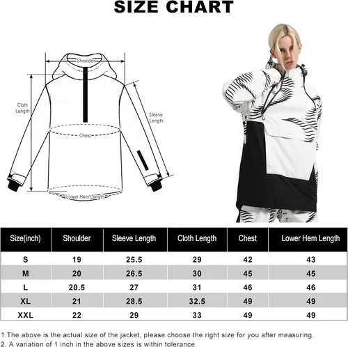 Vista 6 de Chaqueta de snowboard para hombre y mujer, chaqueta de esquí para hombre, snowboard, esquí, esquí, hombre, impermeable, cálida, para nieve