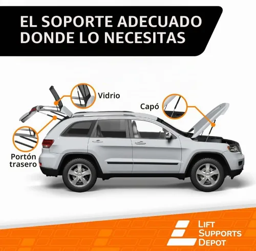 Vista 6 de 2 amortiguadores para escotilla trasera, para Nissan Xterra 2005-2014